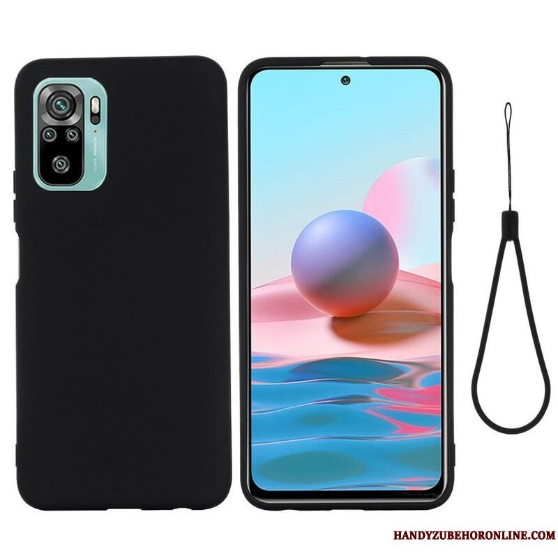 Cover Xiaomi Redmi Note 10 / 10S Flydende Silikone Med Snor