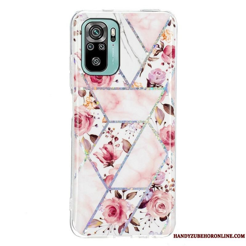 Cover Xiaomi Redmi Note 10 / 10S Marmorerede Blomster