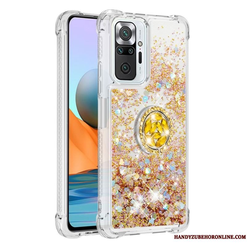 Cover Xiaomi Redmi Note 10 Pro Pailletter Med Ring-support