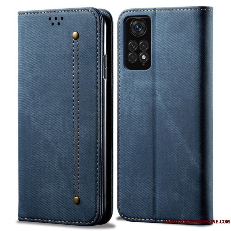 Cover Xiaomi Redmi Note 11 Pro / 11 Pro 5G Flip Cover Denim Stof