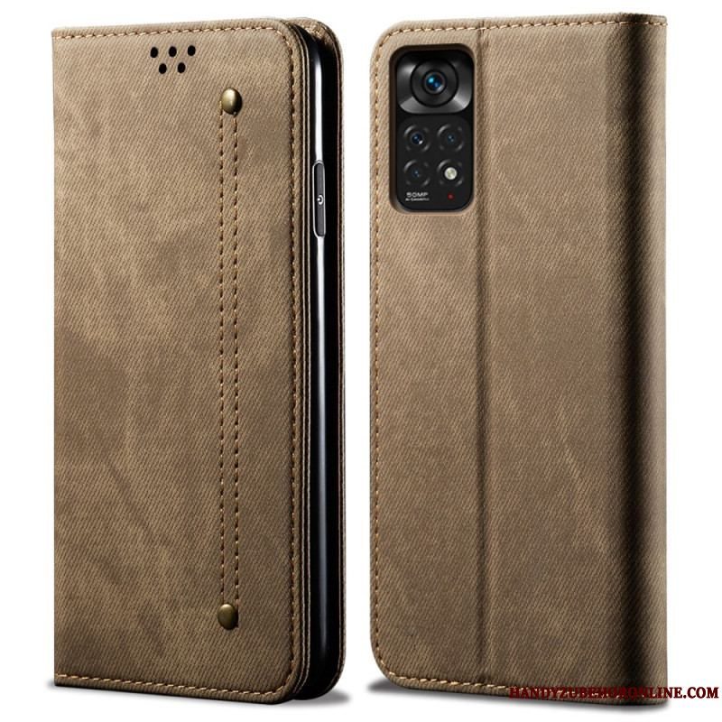 Cover Xiaomi Redmi Note 11 Pro / 11 Pro 5G Flip Cover Denim Stof