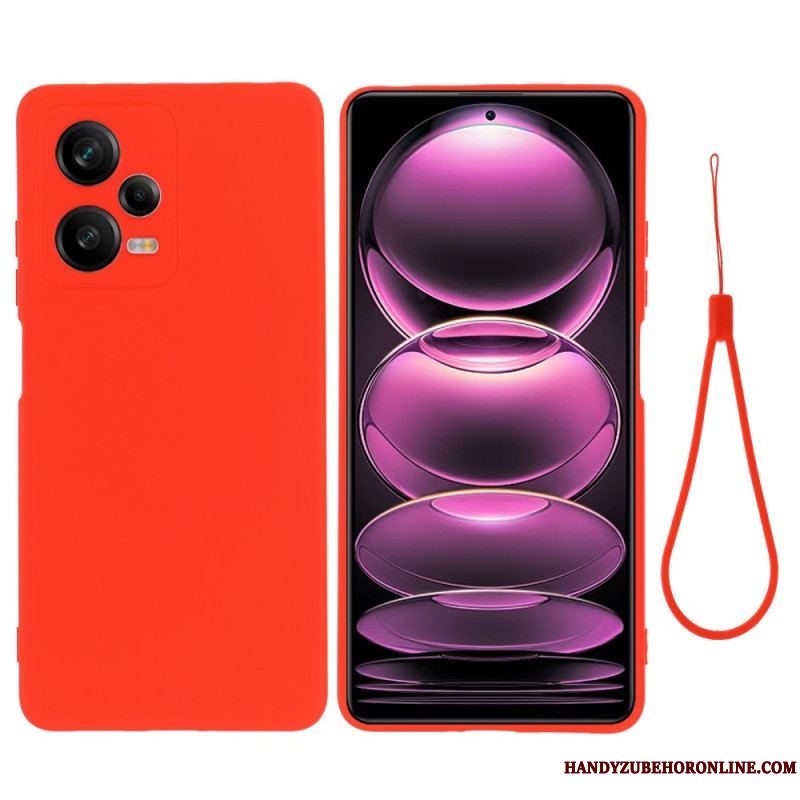 Cover Xiaomi Redmi Note 12 Pro Flydende Silikone Med Snor