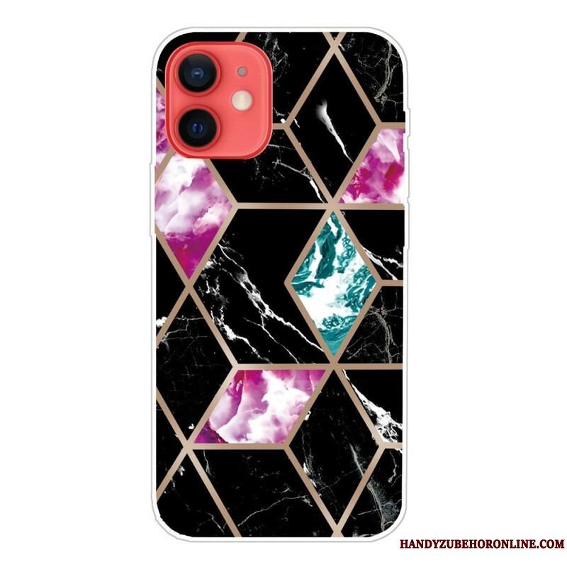 Cover iPhone 13 Mini Variabel Geometrisk Marmor