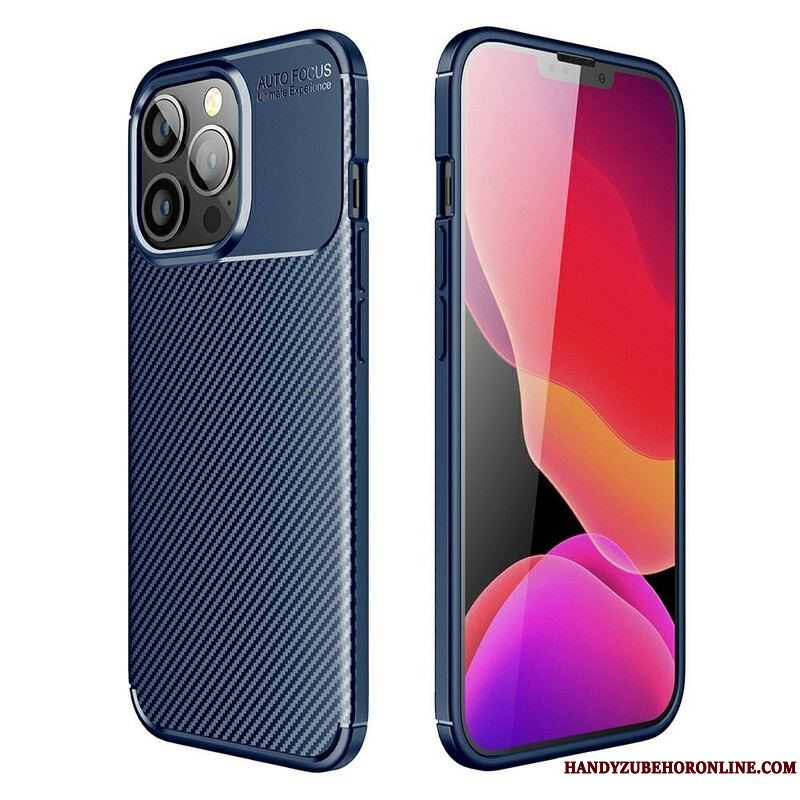 Cover iPhone 13 Pro Fleksibel Kulfibertekstur