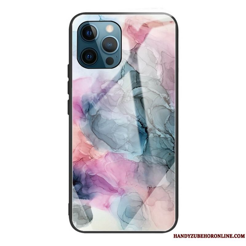 Cover iPhone 13 Pro Marmor Hærdet Glas