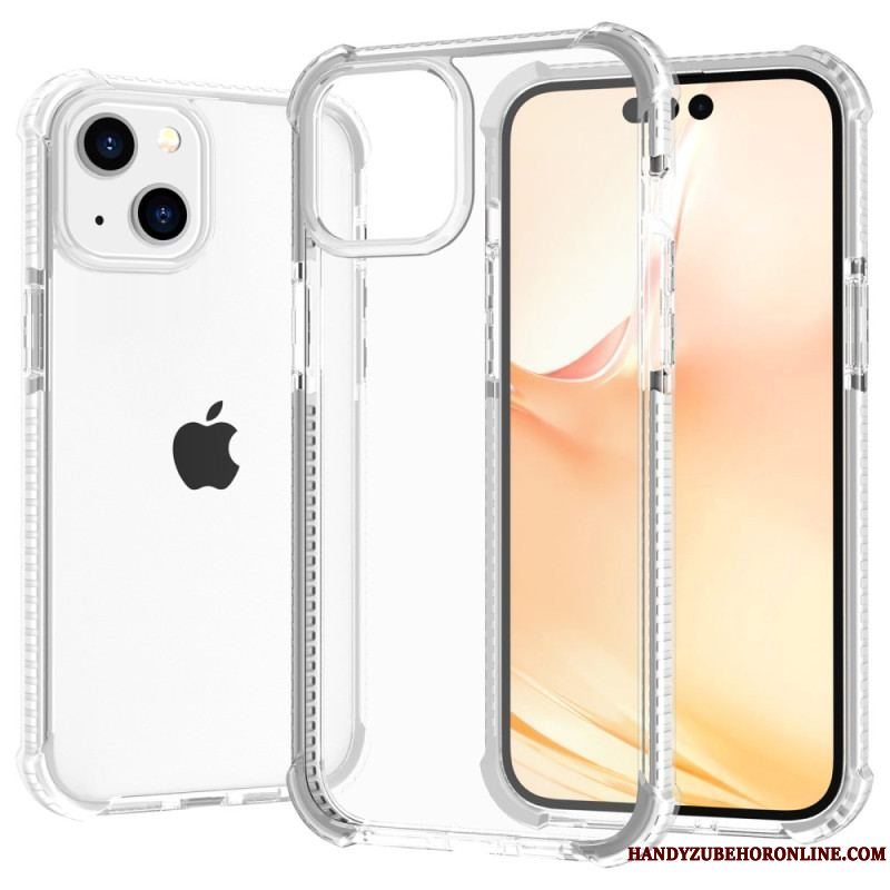 Cover iPhone 14 Gennemsigtige Farvede Kanter