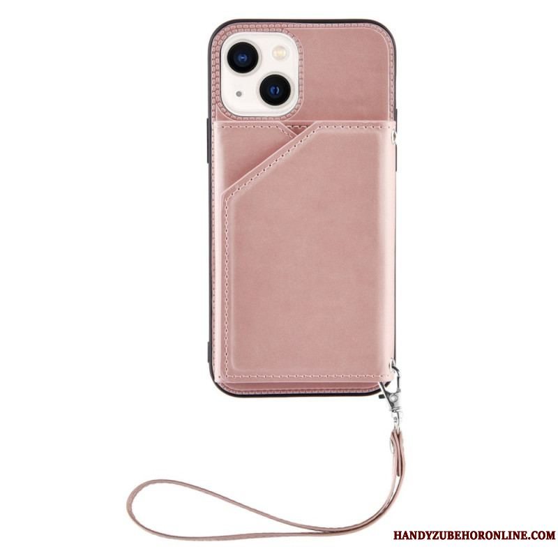 Cover iPhone 14 Med Snor Remkortholder