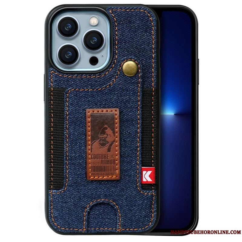 Cover iPhone 14 Pro Kortholder Og Jeansrem