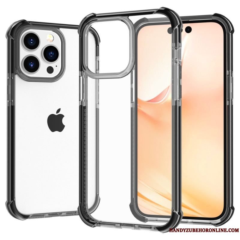 Cover iPhone 14 Pro Max Gennemsigtige Farvede Kanter