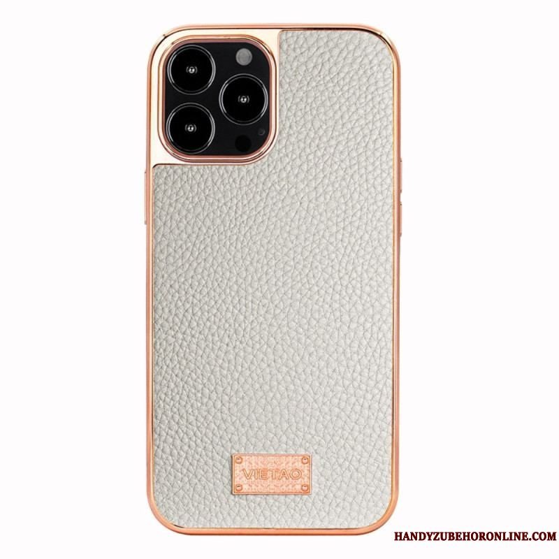 Cover iPhone 14 Pro Max Imiteret Læder Litchi Vitao