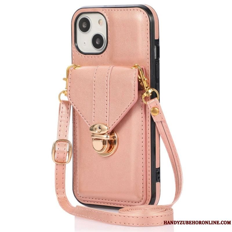 Cover iPhone 14 Punge Etui Crossbody Tegnebog