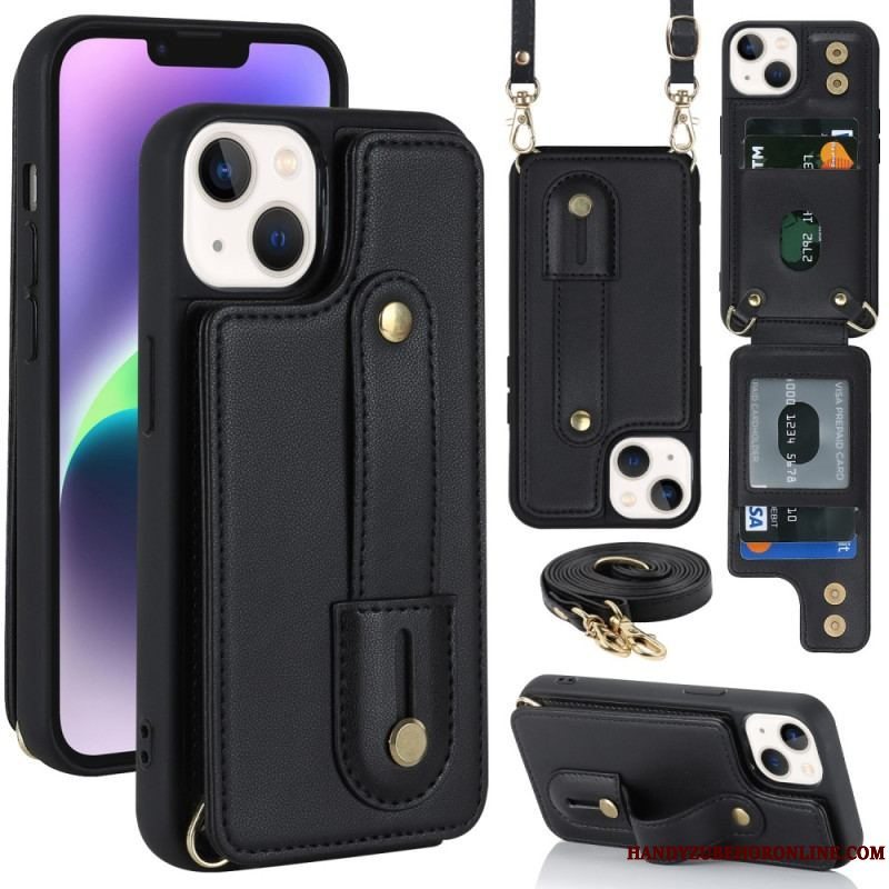 Cover iPhone 15 Kortholderrem Og Skulderrem