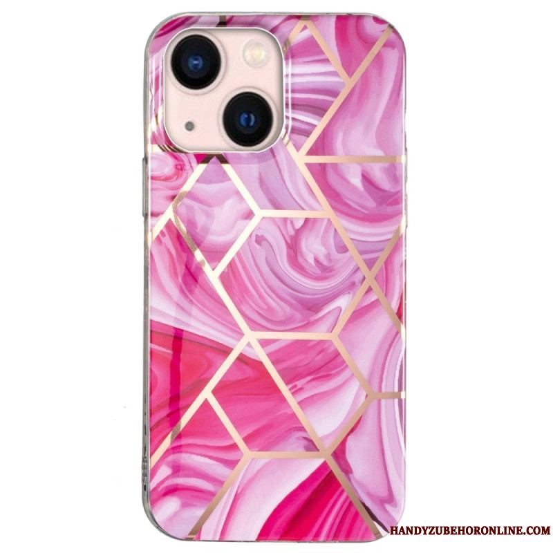 Cover iPhone 15 Plus Prangende Geometrisk Marmor