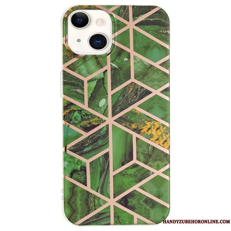 Cover iPhone 15 Plus Prangende Geometrisk Marmor