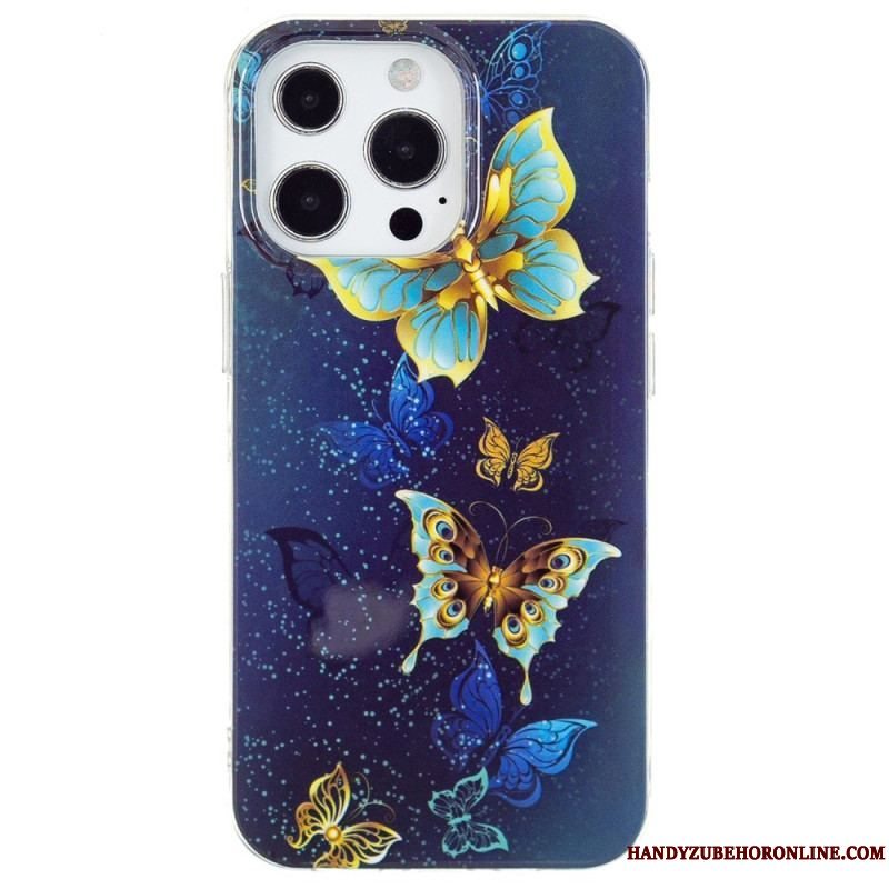 Cover iPhone 15 Pro Fluorescerende Sommerfugle