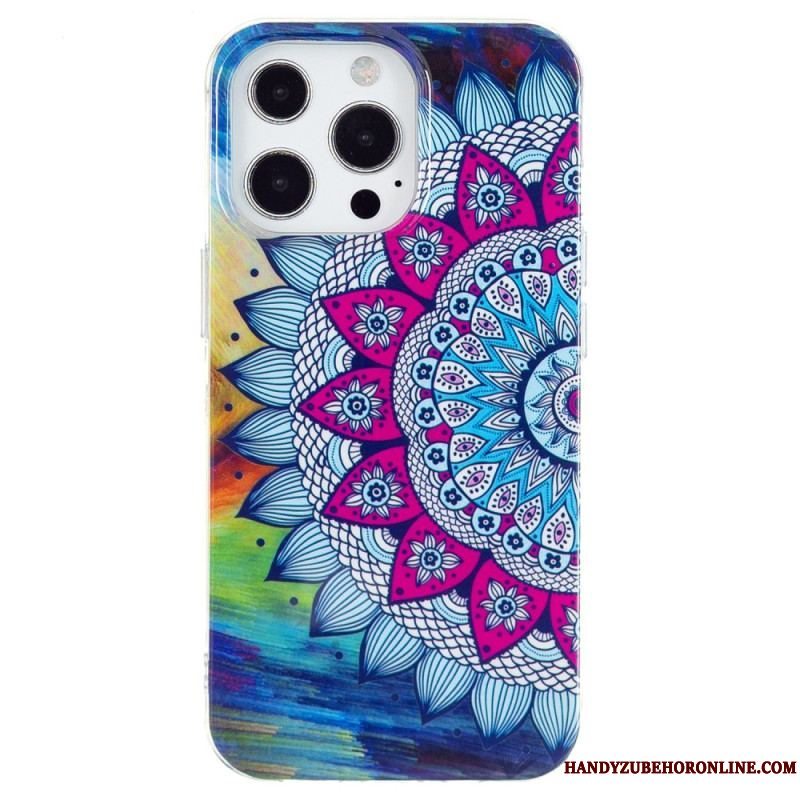 Cover iPhone 15 Pro Max Fluorescerende Mandala