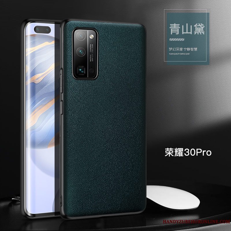 Etui Honor 30 Pro Kreativ Læder Top Business, Cover Honor 30 Pro Tasker Grøn Telefon