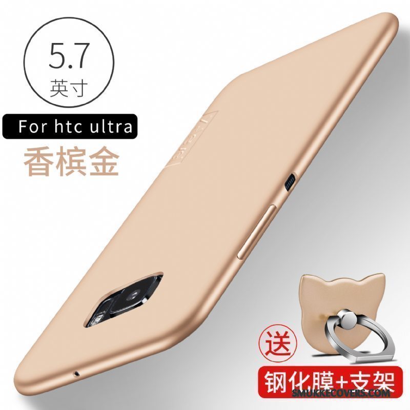 Etui Htc U Ultra Beskyttelse Telefonnubuck, Cover Htc U Ultra Blød Sort