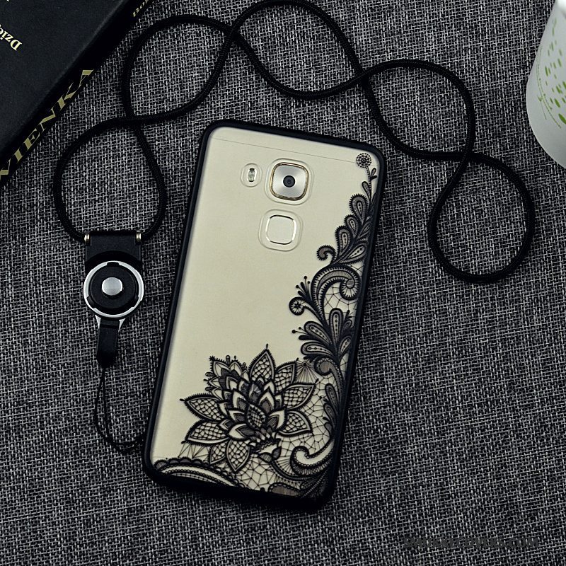 Etui Huawei G9 Plus Beskyttelse Trend Anti-fald, Cover Huawei G9 Plus Blød Sort Hængende Ornamenter