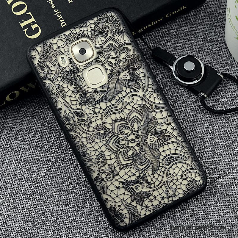 Etui Huawei G9 Plus Beskyttelse Trend Anti-fald, Cover Huawei G9 Plus Blød Sort Hængende Ornamenter