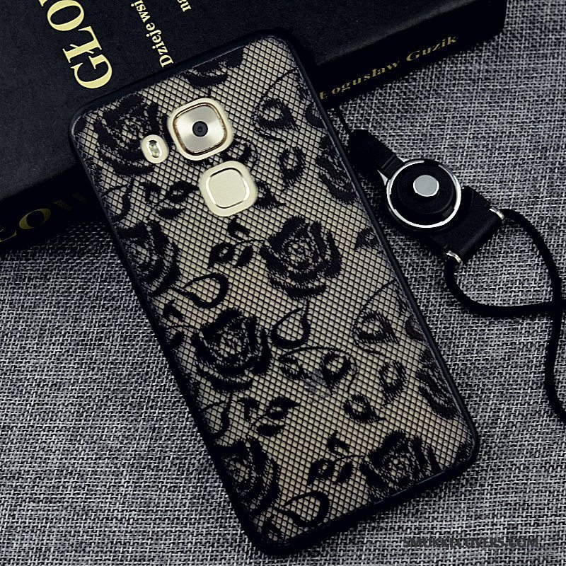 Etui Huawei G9 Plus Beskyttelse Trend Anti-fald, Cover Huawei G9 Plus Blød Sort Hængende Ornamenter