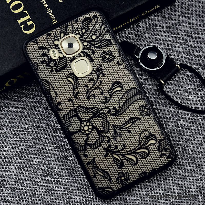 Etui Huawei G9 Plus Beskyttelse Trend Anti-fald, Cover Huawei G9 Plus Blød Sort Hængende Ornamenter