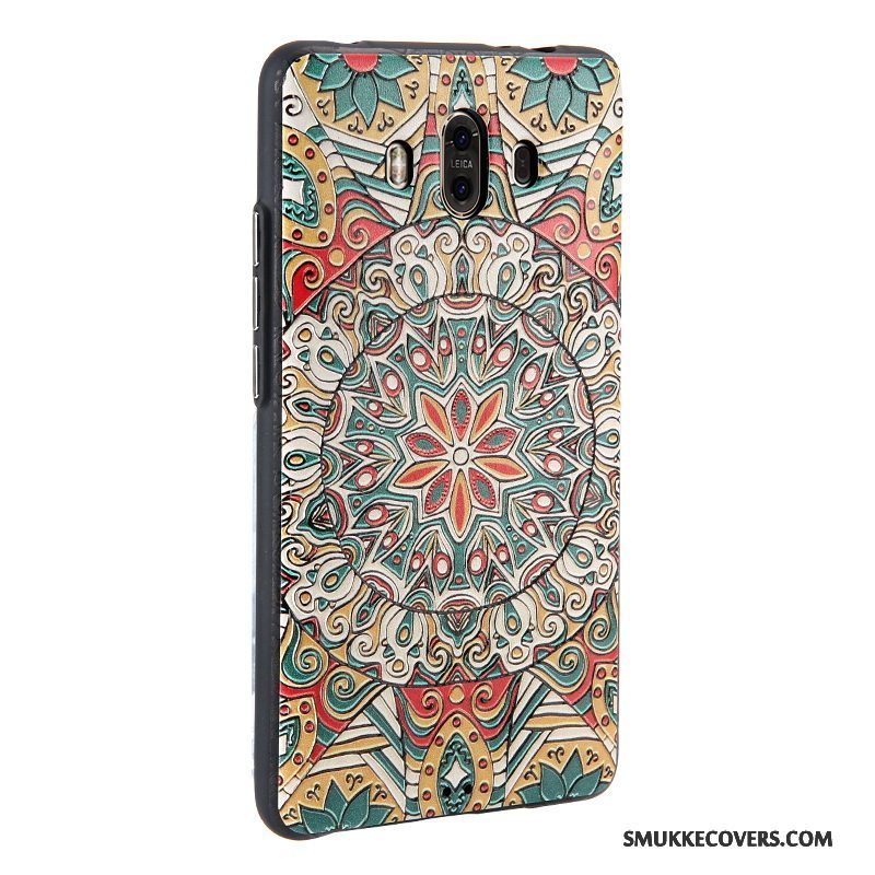 Etui Huawei Mate 10 Relief Telefonbusiness, Cover Huawei Mate 10 Malet Hvid