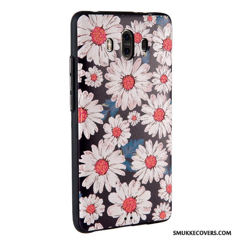 Etui Huawei Mate 10 Relief Telefonbusiness, Cover Huawei Mate 10 Malet Hvid