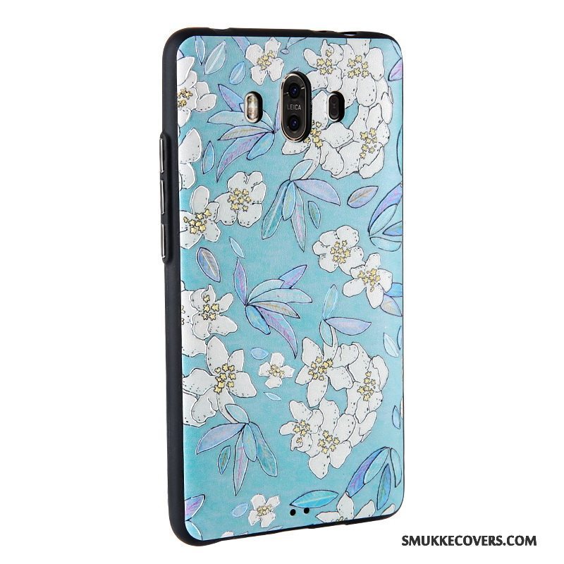 Etui Huawei Mate 10 Relief Telefonbusiness, Cover Huawei Mate 10 Malet Hvid