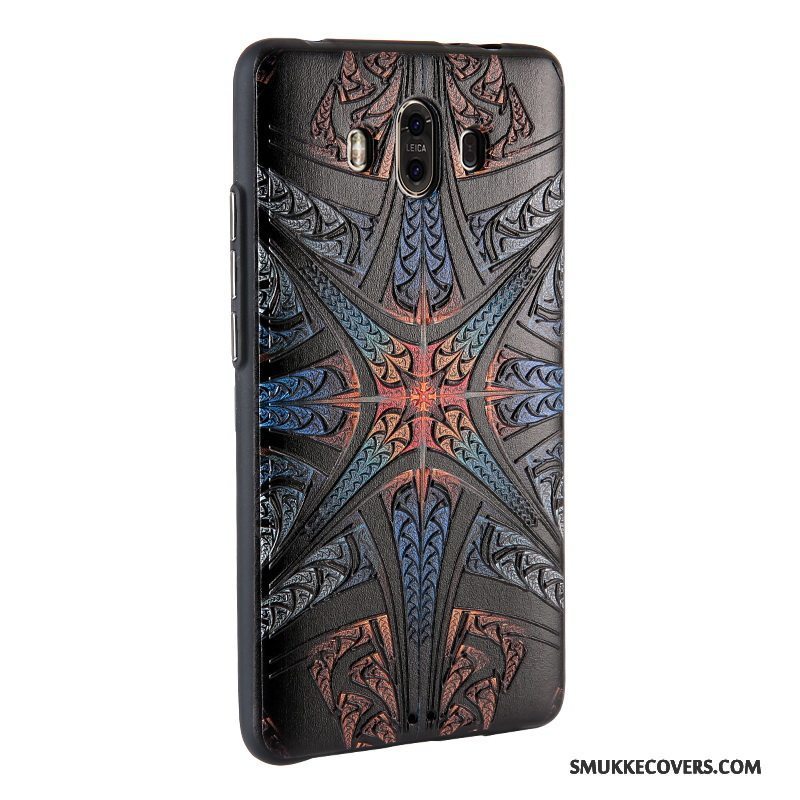 Etui Huawei Mate 10 Relief Telefonbusiness, Cover Huawei Mate 10 Malet Hvid