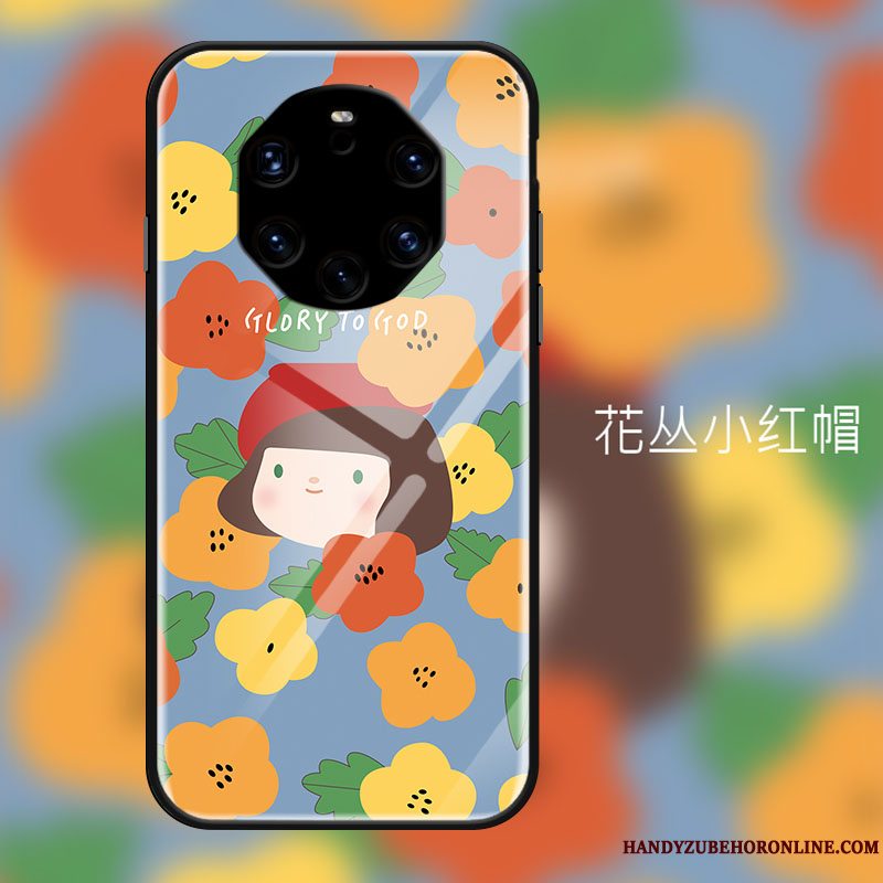 Etui Huawei Mate 40 Rs Cartoon Spejl Lyserød, Cover Huawei Mate 40 Rs Beskyttelse Hængende Ornamenter Frisk