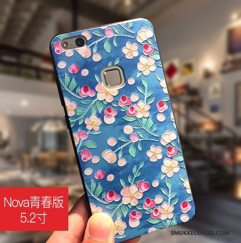 Etui Huawei Nova Farve Telefonanti-fald, Cover Huawei Nova Silikone Hængende Ornamenter Ungdom