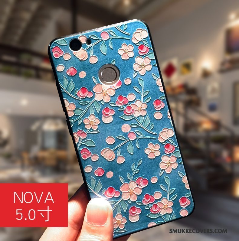 Etui Huawei Nova Farve Telefonanti-fald, Cover Huawei Nova Silikone Hængende Ornamenter Ungdom