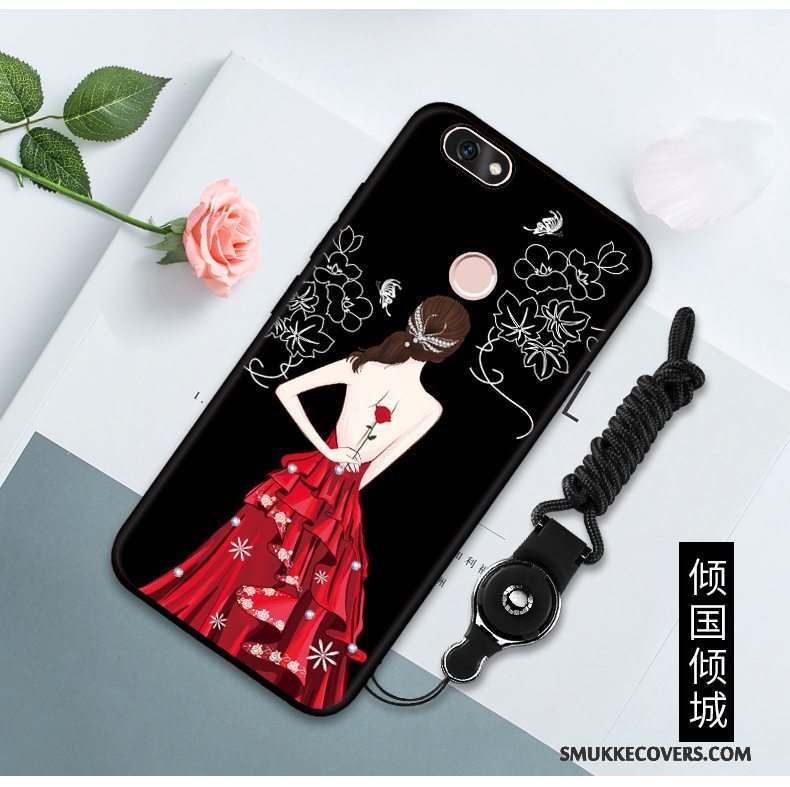 Etui Huawei P Smart Blød Anti-fald Rød, Cover Huawei P Smart Beskyttelse Telefon