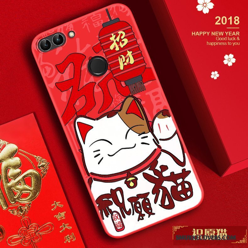 Etui Huawei P Smart Silikone Trend Rød, Cover Huawei P Smart Blød Ny Kat