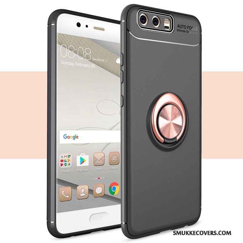 Etui Huawei P10 Blød Sort Nubuck, Cover Huawei P10 Silikone Anti-fald Telefon