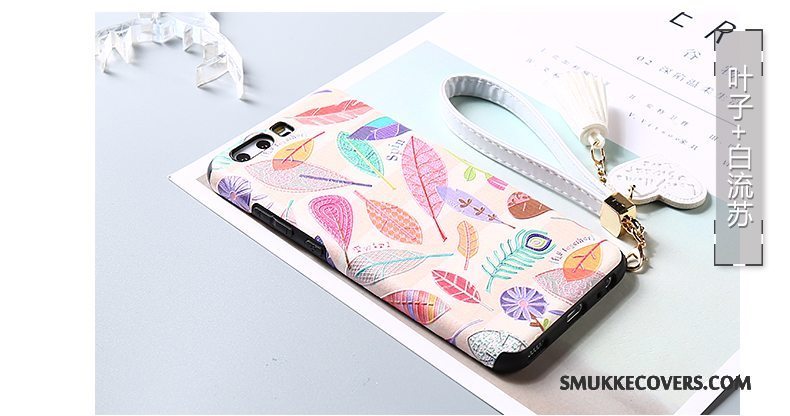 Etui Huawei P10 Plus Kreativ Hvid Af Personlighed, Cover Huawei P10 Plus Blød Telefontassel