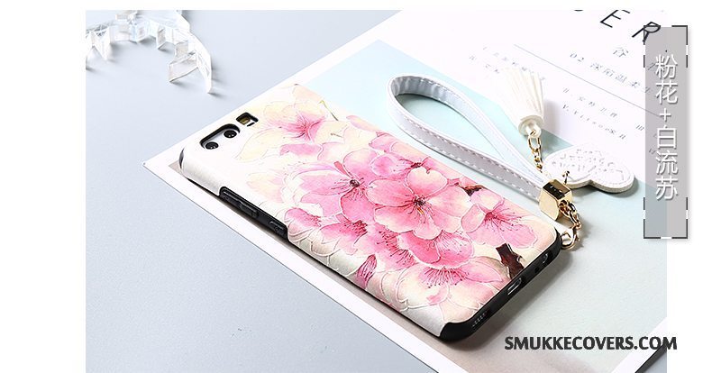 Etui Huawei P10 Plus Kreativ Hvid Af Personlighed, Cover Huawei P10 Plus Blød Telefontassel