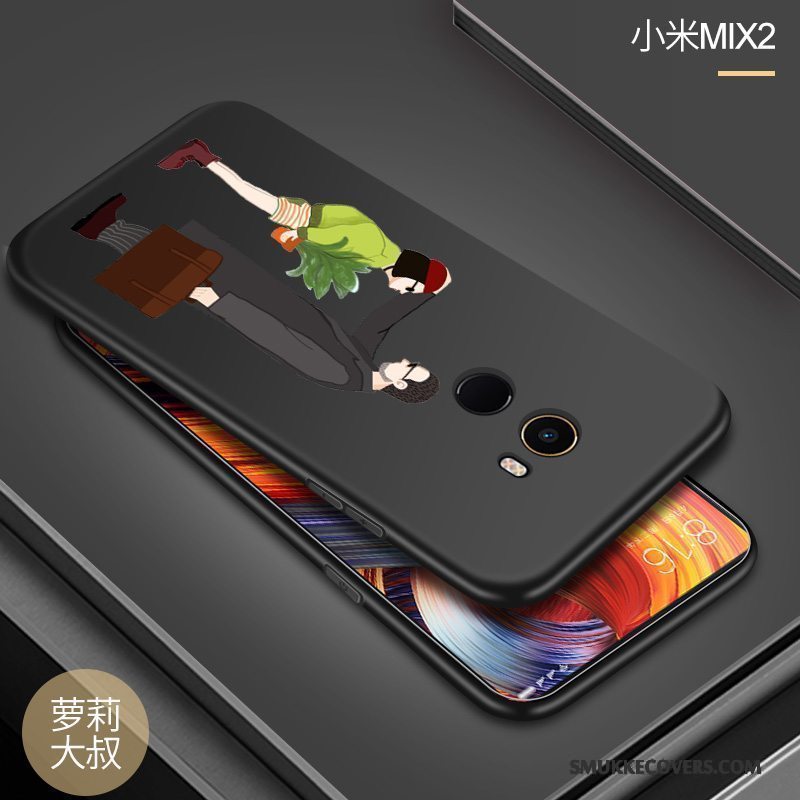 Etui Mi Mix 2 Blød Lille Sektion Rød, Cover Mi Mix 2 Silikone Nubuck Anti-fald