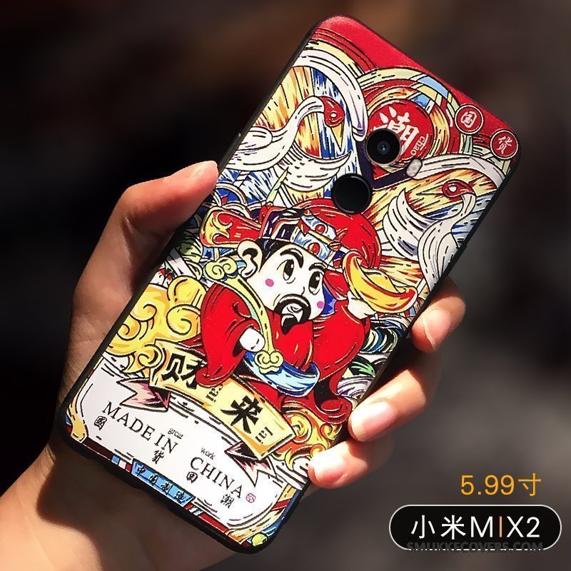 Etui Mi Mix 2 Silikone Af Personlighed Trendy, Cover Mi Mix 2 Farve Telefonlille Sektion