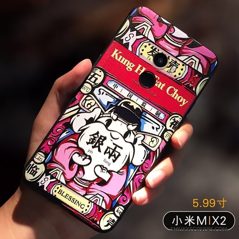 Etui Mi Mix 2 Silikone Af Personlighed Trendy, Cover Mi Mix 2 Farve Telefonlille Sektion