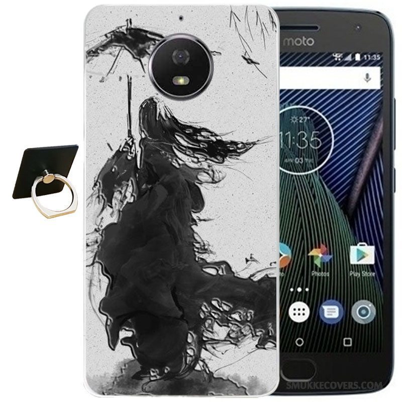 Etui Moto G5 Plus Blød Telefonvind, Cover Moto G5 Plus Cartoon Lyserød