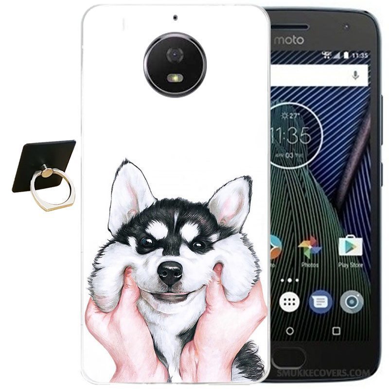 Etui Moto G5 Plus Blød Telefonvind, Cover Moto G5 Plus Cartoon Lyserød