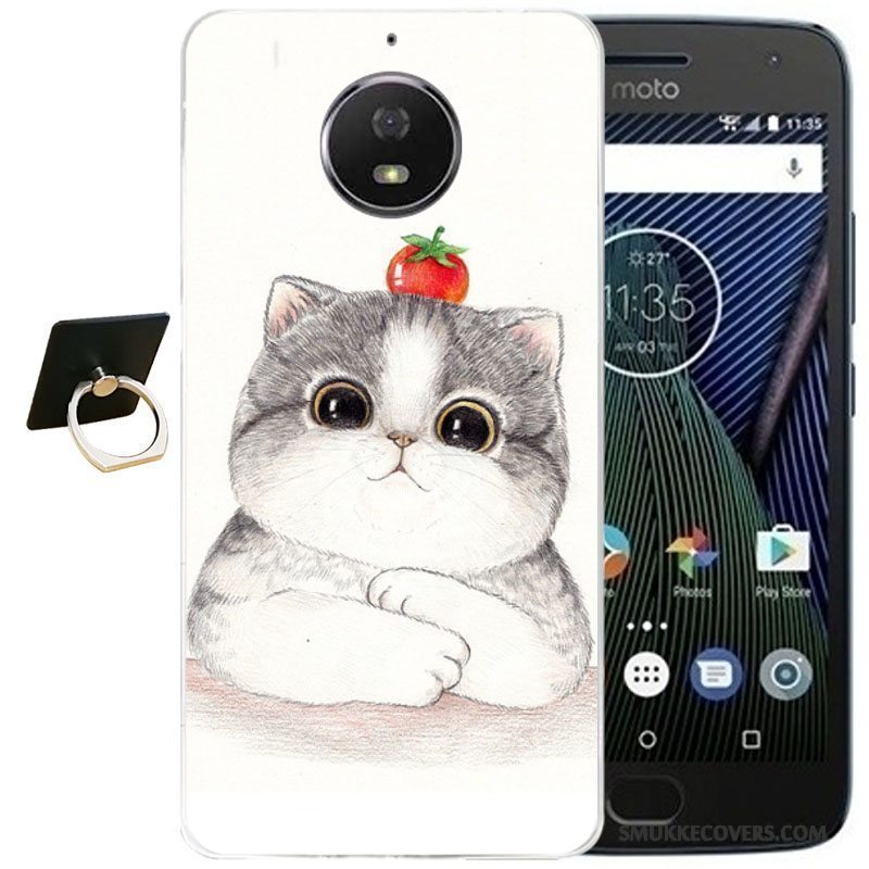 Etui Moto G5 Plus Blød Telefonvind, Cover Moto G5 Plus Cartoon Lyserød