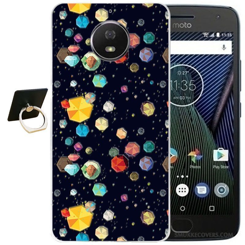 Etui Moto G5 Plus Blød Telefonvind, Cover Moto G5 Plus Cartoon Lyserød