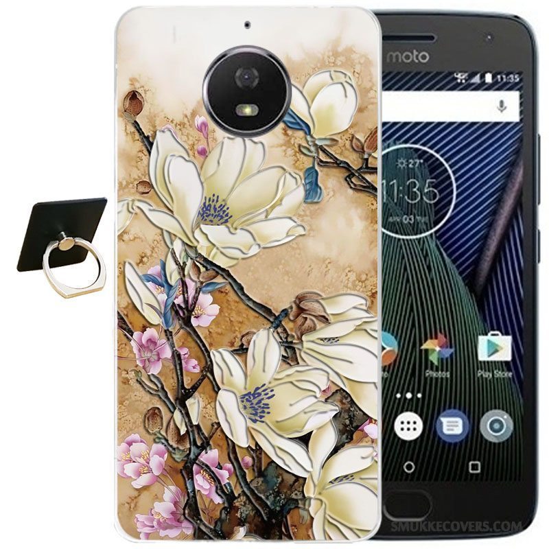 Etui Moto G5 Plus Blød Telefonvind, Cover Moto G5 Plus Cartoon Lyserød