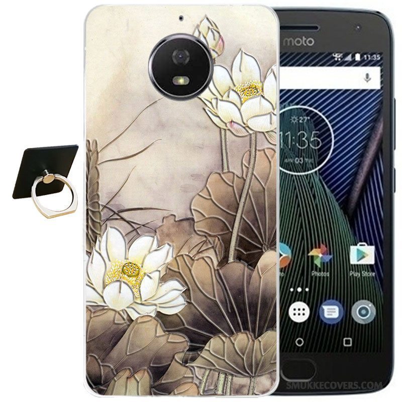 Etui Moto G5 Plus Blød Telefonvind, Cover Moto G5 Plus Cartoon Lyserød