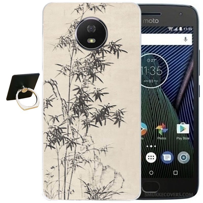 Etui Moto G5 Plus Blød Telefonvind, Cover Moto G5 Plus Cartoon Lyserød