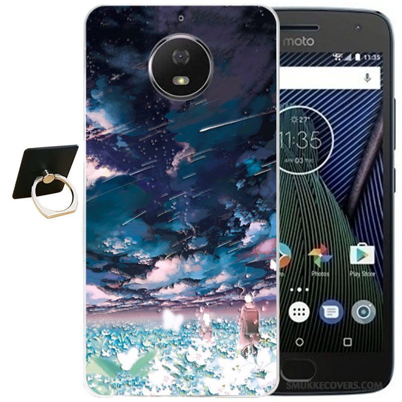 Etui Moto G5 Plus Blød Telefonvind, Cover Moto G5 Plus Cartoon Lyserød