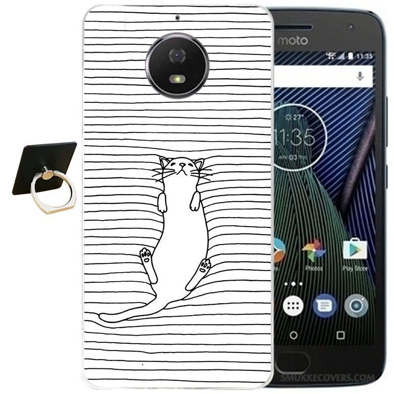 Etui Moto G5 Plus Blød Telefonvind, Cover Moto G5 Plus Cartoon Lyserød